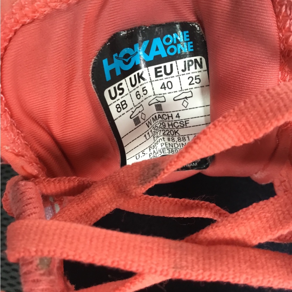 HOKA ONE ONE SIZE 8 Width B used but nice worn. - Picture 4 of 6
